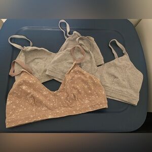 Set of Three Organic Cotton Bra/ Bralettes from Jockey Size L